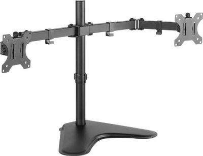 Mbajtëse tavoline për monitor Techly ICA-LCD-2524, për 2 ekrane 13-32", me qëndrim, e zezë
