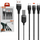 Kabllo karikimi Somostel SMS-BW13 3n1, 1.2m, 2.1A 10W, e zezë