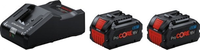 Сет полнач со 2 батерии Бош 1600A02T5P, 18V, 8Ah