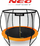 Trampolinë për kopsht Neo-Sport NS-10C201, 312 cm 10 FT, me rrjetë mrena, jeshile