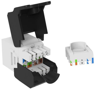 Modul keystone Equip Cat 6A, set me 8 copa, i bardhë