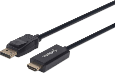 Kabllo Manhattan DisplayPort - HDMI, 1 m, 1080p@60Hz, e zezë