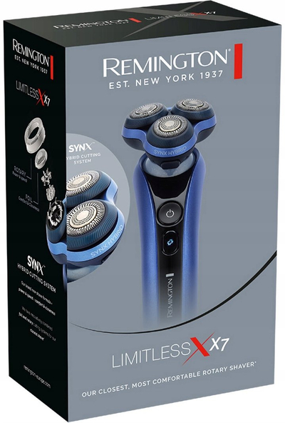 Brisk elektrik Remington X7 Limitless XR1775, rrotullues, me trimmer, blu