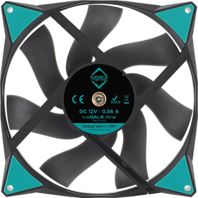 Ventilatorë për kasë kompjuteri Iceberg Thermal IceGALE Xtra, 140 mm, set me 2 copë, ngjyrë e zezë