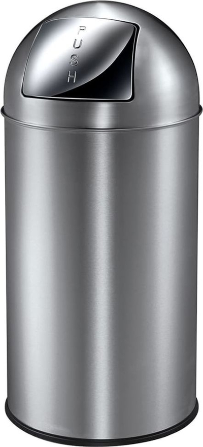 Kosh plehrash Wenko Push, 40L, inoks, ngjyrë argjendtë
