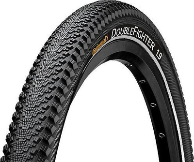 Gomë biçiklete Continental Double Fighter III, hibrid, 1.9", e zezë