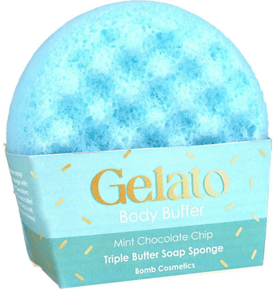 Sfungjer sapuni Bomb Cosmetics Gelato Body Buffer Mint Chocolate Chip, për trup, blu