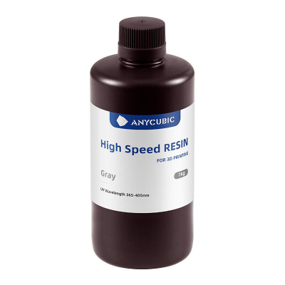 Rezinë 3D Anycubic High Speed, 1kg, UV 365-405nm, gri