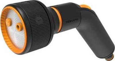 Pistoletë ujitëse Fiskars FS1052183, 3 funksione, SoftGrip, portokalli