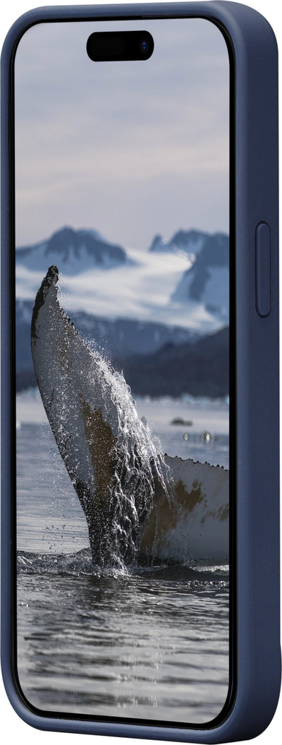Këllëf telefoni Dbramante Monaco për iPhone 15 Plus, MagSafe, mbrojtës, blu e errët