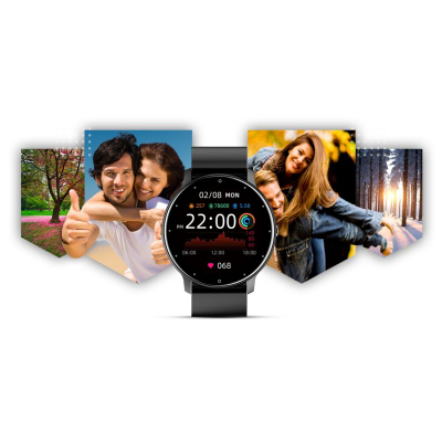 Orë inteligjente Giewont GW120-2 Pro, Bluetooth, me ekran me prekje, e zezë