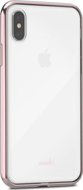 Mbrojtëse Moshi Vitros për iPhone Xs / X, transparente/rozë