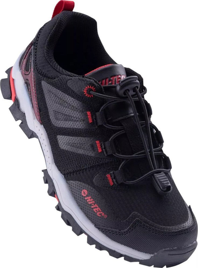 Këpucë trekking Hi-Tec Hagas Teen Jr, për kalamaj, mbyllje me lidhëse të shpejta, të zeza