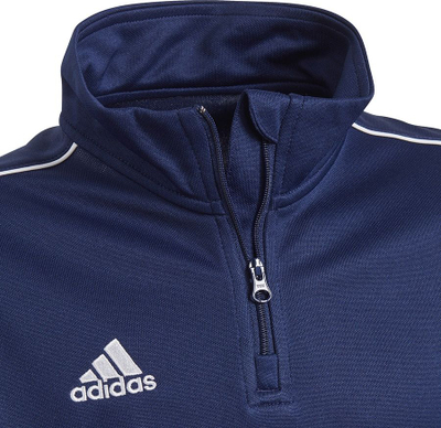 Bluzë trajnimi adidas Core 18 JR CV4139, climalite, mbyllje me 1/4 zinxhir, blu navy