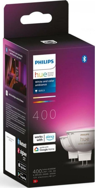 Llambë e zgjuar Philips Hue 8719514491649, LED, 16 milion ngjyra, Bluetooth