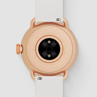 Ora hibride e zgjuar Withings ScanWatch 2, 38mm, me EKG dhe matje temperature, ngjyrë rozë gold