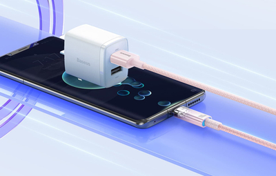 Kabllo karikimi Baseus Explorer, USB në USB-C, 100W 6A, 1m, rozë