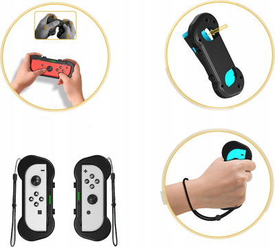 Set aksesorësh JYS NS241 për Nintendo Switch, 12 pjesë, për Switch dhe Switch OLED, i zi