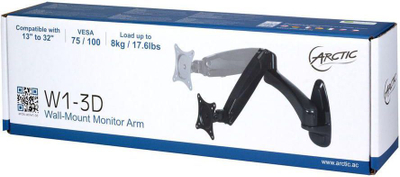 Mbajtëse muri për ekran Arctic W1-3D 32", e zezë