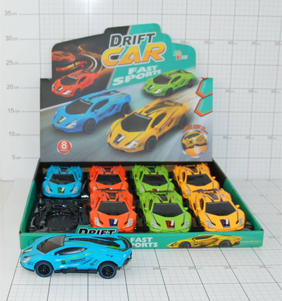 Makine lodër sportive Drift Car 2609, plastikë e fortë, për kalamaj, me ngjyra të ndryshme