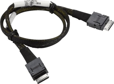 Kabllo SAS Supermicro CBL-SAST-0818, OCuLink x4 në x4, 0.55m, e zezë