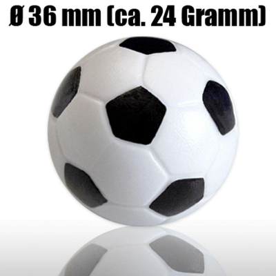 Topa futbolli tavoline Best Sporting, set me 4 copë, diametër 36 mm, bardh e zi