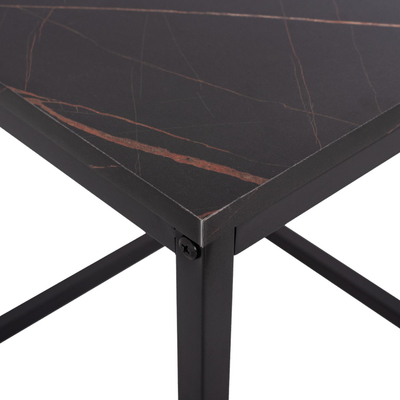 Set tavolina anësore Grelay 2-pjesësh MDF & metal 45×45×50 cm (HM8762.13)