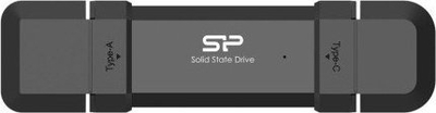 SSD i jashtëm Silicon Power DS72, 500GB, USB 3.2 Gen 2, USB A+C, gri me të zezë