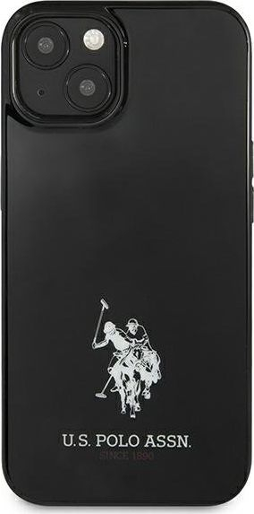 Mbulesë telefoni U.S. Polo Assn Horses për iPhone 13 6.1\", hardcase TPU, e zezë