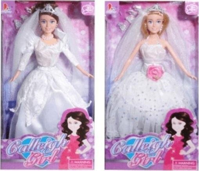 Kukull nuse Calleigh Girl Bride Doll Swede, fustan dasme, me aksesorë, e bardhë