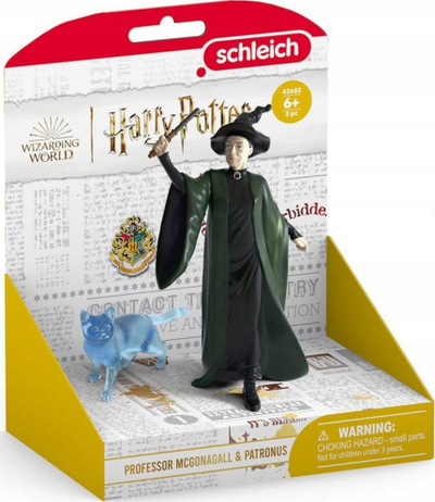 Figurë për koleksion Harry Potter Professor McGonagall &amp; Patronus, Minerva me mace, shumëngjyrëshe