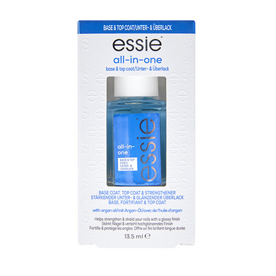 Lak për thonj Essie All-In-One Base & Top, forcon thonjtë, 13.5 ml, transparent