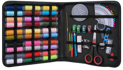 Set qepjeje Ruhhy, 112 pjesë, etui me zinxhir, i zi