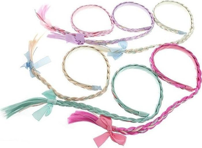 Shirit flokësh Adar Braid Mix, me gërshet dekorativ, shumëngjyrësh