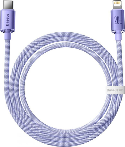 Kabull karikimi Baseus USB C në Lightning, 1.2 m, 2.4A, lejla