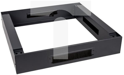 Cokël kabineti Lanberg CCAS-C-0808S, për CCSS-0808-42U 800x800 mm, hyrje kabllosh me furçë, i zi