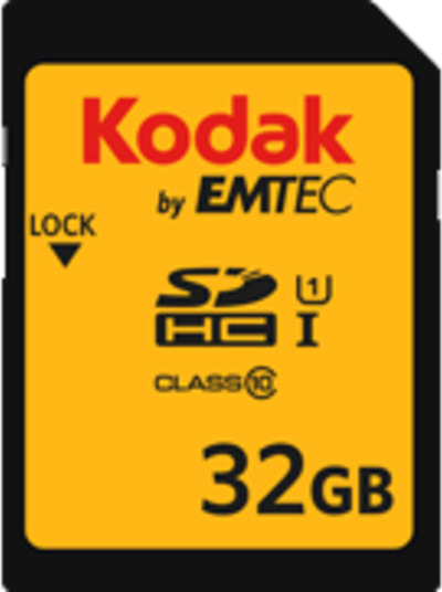 Kartë memorie SD Kodak Premium, 32GB, UHS I U1 V10, e zezë