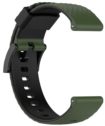 Rrip silikoni 4wrist për Suunto 9, 9 Baro, Spartan Sport, Suunto 7, i gjelbër/zi