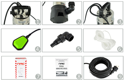 Pompe zhytëse NAC SPE75HI-L2, 750W, 18000 l/orë, gri