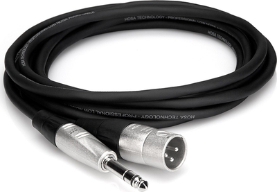 Kabllo audio Hosa Technology balanced, 1/4\" TRS në XLR 3-pin, 3m, e zezë