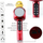 Mikrofon karaoke Goodbuy LED 360, 5W, Bluetooth, i kuq
