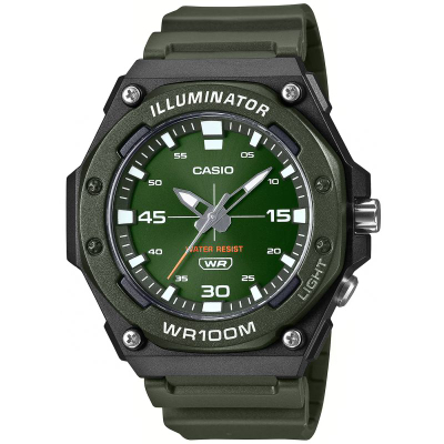 Ora dore Casio MW620H-3A, rezistencë ndaj ujit 100m, LED, jeshile