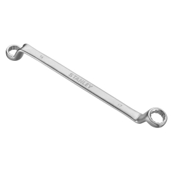 Çelës unazë i përkulur Stanley 1-13-730, 22 x 24 mm, krom mat, ngjyrë argjendi