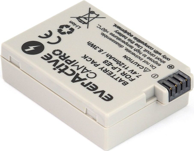 Bateri EverActive për Canon LP-E8, 1120 mAh, e bardhë