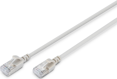 Kабел за мрежа Digitus CAT 6A F FTP Slim, 1m, 10 Gbit/s, сив