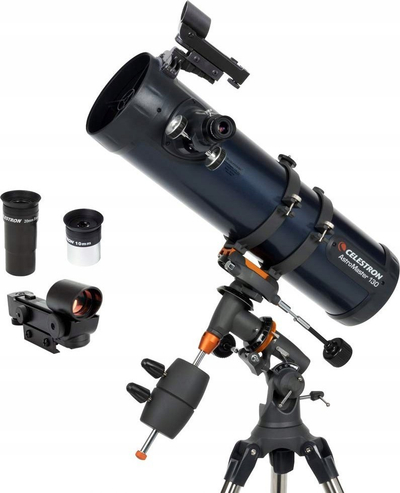 Teleskop Celestron AstroMaster 76EQ, reflektor, montim ekuatorial, i zi
