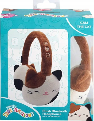 Kufje Bluetooth Squishmallows Cam the Cat, për kalamaj, me mikrofon, shumëngjyrëshe