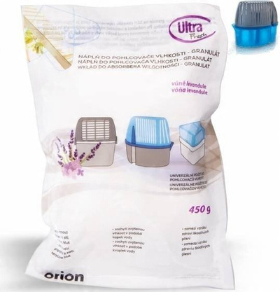 Rimbushje thithësi lagështie Orion Ultra Fresh, granula, livando, 450 g