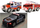 Set lodrash makina shërbimi Leantoys Fire Department dhe Police, mini, shumëngjyrësh