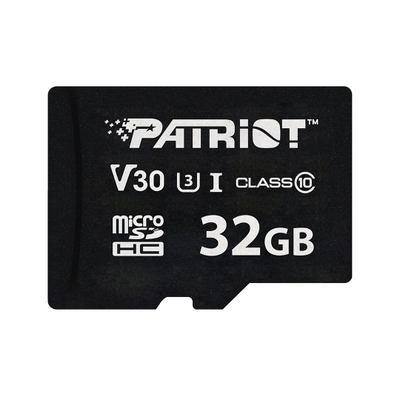 Kарта за меморија Patriot VX Series MicroSDXC, 32 GB, Class 10, UHS-I U3, V30, црна